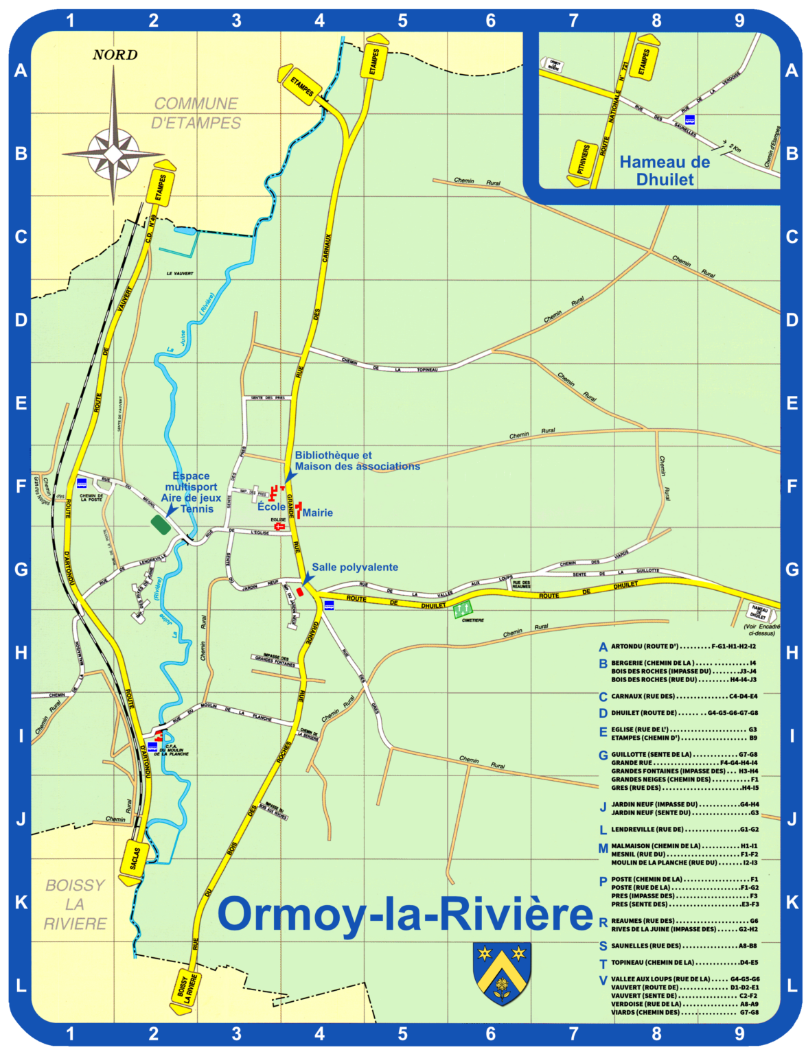 Plan de la commune • Ormoy-la-Rivière